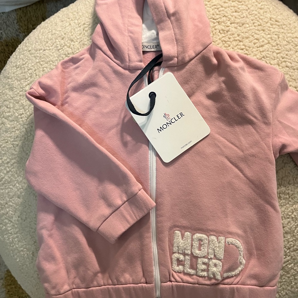 NET Moncler girls pink sweatsuit set - size 12-18 mo - Picture 4 of 6